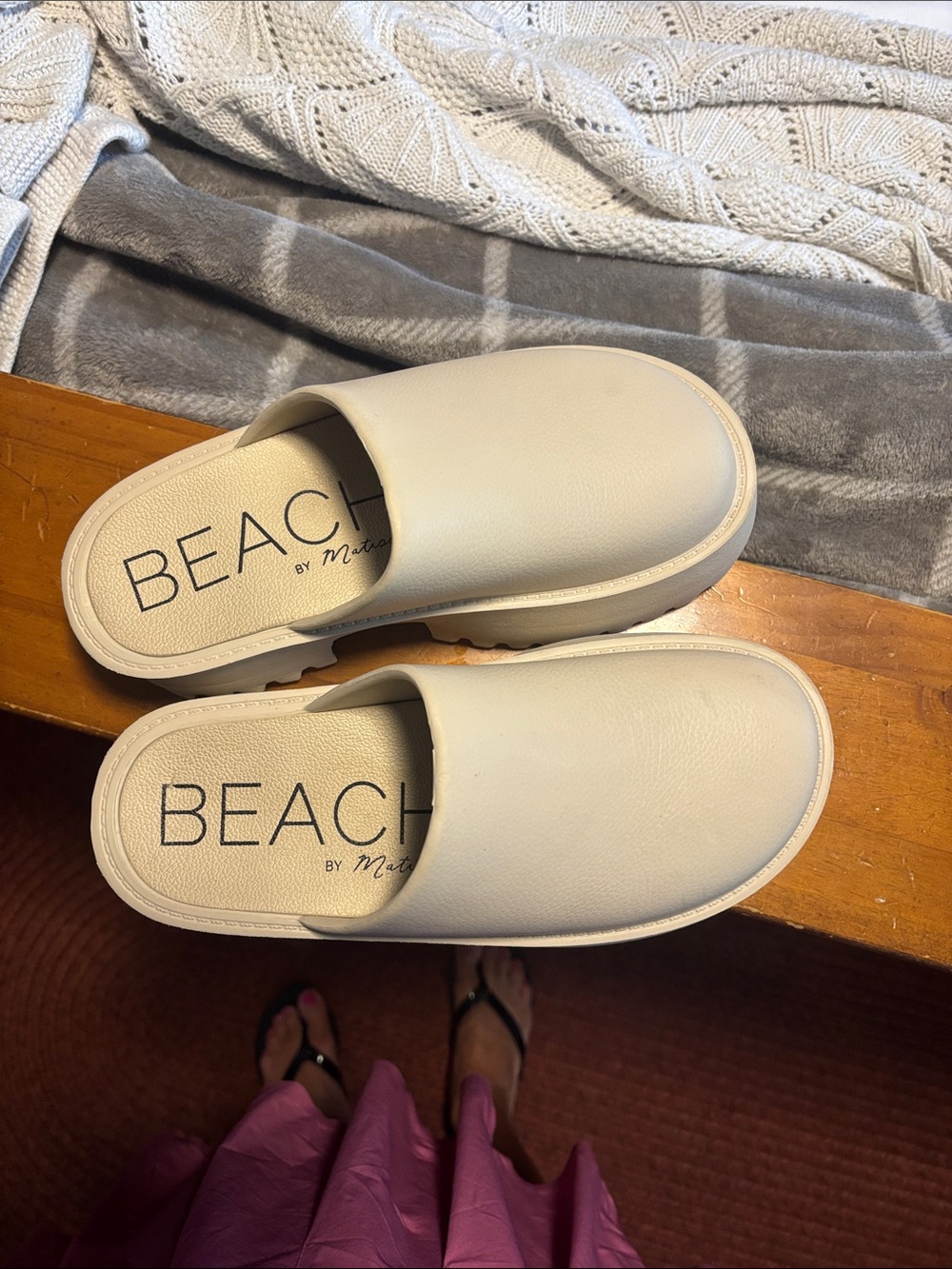 BEACH by Matisse Cream Slide Sandals